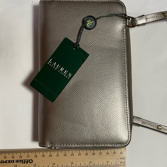 NWT LAUREN RALPH LAUREN WHITBY MULTI CROSSBODY SILVER MINK - Picture 6 of 8